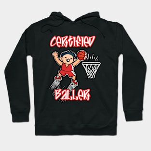 Certified Baller cute cartoon basketball player Hoodie